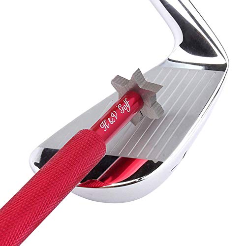Kit Afilador Palos de Golf Afila Estrías Wedge Hierro Accesorio Cortador con 6 Puntas (U,V) por K&V Golf Herramienta Afilador Groove Multi-ángulo Mejora el Backspin y Control de la Bola (Rojo) Kit Afilador Palos de Golf Afila Estrías Wedge Hierro Accesorio Cortador con 6 Puntas (U,V) por K&V Golf Herramienta Afilador Groove Multi-ángulo Mejora el Backspin y Control de la Bola (Rojo)