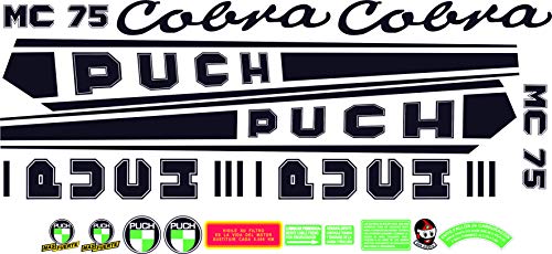 Kit de adhesivos motos clasicas Puch Cobra MC 75 - Juego Pegatinas Completo - Vinilo para Moto, máxima Calidad. Kit de adhesivos motos clasicas Puch Cobra MC 75 - Juego Pegatinas Completo - Vinilo para Moto, máxima Calidad.