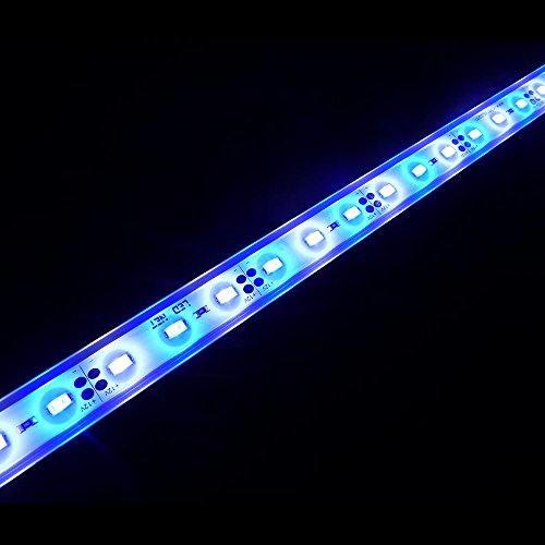 LTRGBW SMD 5730 12V DC 12W LEDS acuario luces LED de iluminación de aluminio a prueba de agua - - blanco frío y azul de los pescados del tanque de Gaza de la lámpara (50 cm)
