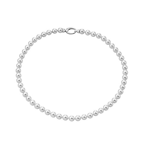 Majorica - Collar Corto de 45 cm, 7 mm Perlas Blancas Redondas Majorica - Collar Corto de 45 cm, 7 mm Perlas Blancas Redondas