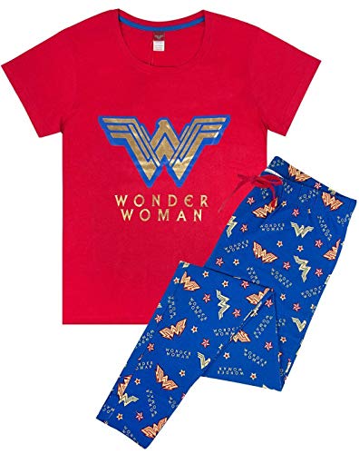 Manga Corta/Pantalones de Pijama de la Mujer Maravilla Logotipo de Las Mujeres