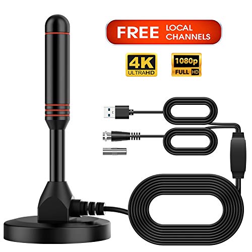 Mástil de Antena-Antena TV Interior/Exterior de Alta Ganancia de 30 dB para Receptor USB TDT/DTMB, ATSC,DVB-T, DMB-T, portátil con Base magnética Estable y Fuerte Capacidad de recepción Mástil de Antena-Antena TV Interior/Exterior de Alta Ganancia de 30 dB para Receptor USB TDT/DTMB, ATSC,DVB-T, DMB-T, portátil con Base magnética Estable y Fuerte Capacidad de recepción