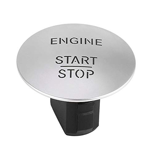 Motor del comienzo del botón - Delaman Ir sin llave Start Stop Push Button motor del interruptor de encendido compatible con Mercedes 2215450714 Plata