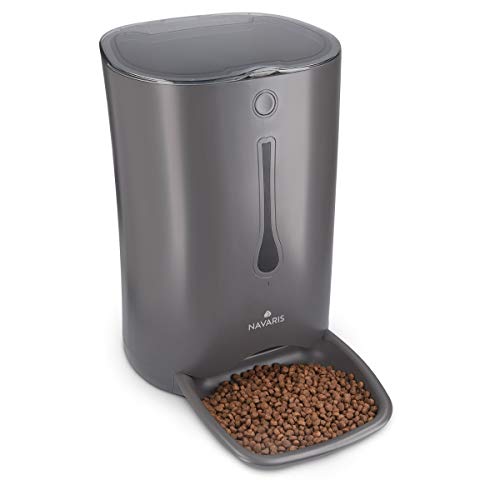 Navaris Dispensador de Comida automático con Temporizador - Comedero automático de 6L para 4 porciones de Comida diarias - para Perros y Gatos Navaris Dispensador de Comida automático con Temporizador - Comedero automático de 6L para 4 porciones de Comida diarias - para Perros y Gatos