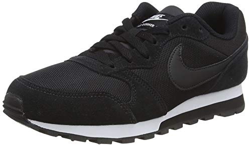 Nike MD Runner 2, Zapatillas de Running Mujer, Negro (Black / Black-White), 40