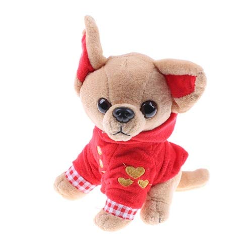 NOBRAND Peluche Juguete 1pcs 17cm Chihuahua Puppy Kids Toy Kawaii Simulation Animal Doll Regalo De Cumpleaños para Niñas Niños Cute Stuffed Dog Plush Toy