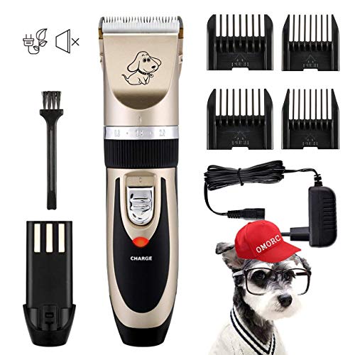 OMORC Cortapelos Para Perros, Cortapelos Para Mascotas Perros y Gatos,Bajo Ruido y Vibración,4 Peines y 5 Longitud Ajustable para Pelo Rizado, Ondulado, Largo de los Animales, Profesional y Bonito OMORC Cortapelos Para Perros, Cortapelos Para Mascotas Perros y Gatos,Bajo Ruido y Vibración,4 Peines y 5 Longitud Ajustable para Pelo Rizado, Ondulado, Largo de los Animales, Profesional y Bonito
