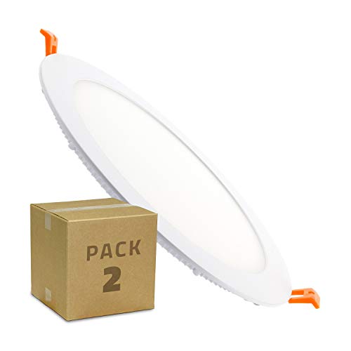 Pack Placas LED Circular SuperSlim 18W (2 un) Blanco Neutro 4000K - 4500K