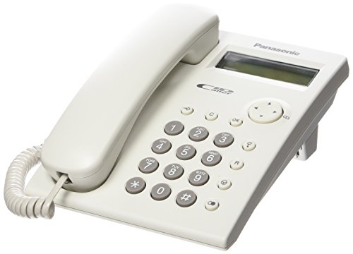 Panasonic KX-TSC11 - Teléfono fijo con cable (LCD, tecla de navegación, altavoz, montable en pared, compatible con audífonos), color blanco