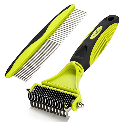 Pecute Peine Perro Mascotas Cepillo 2 en 1 de Limpieza Elimina Pelos Muertos y Desenreda los Nudos Reduce el 90% de la Pérdida de Cabello Pecute Peine Perro Mascotas Cepillo 2 en 1 de Limpieza Elimina Pelos Muertos y Desenreda los Nudos Reduce el 90% de la Pérdida de Cabello