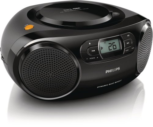 Philips AZ320 - CD Soundmachine (reproduce CD, MP3-C y USB, FM), color negro
