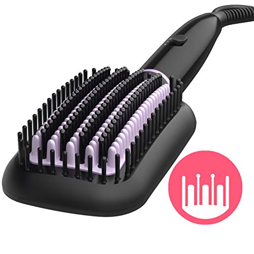 Philips BHH880/00 - Cepillo alisador de pelo, cerámico para alisar con calor, moldeador de pelo, 2 posiciones de temperatura (170 °C, 200 °C) y desconexión automática