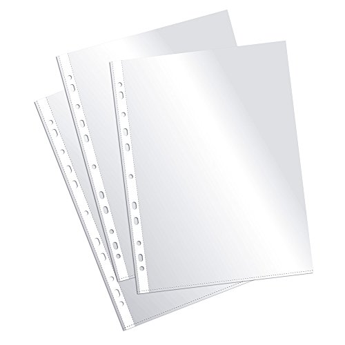 Plus Office EH303A-8/FC - Fundas multitaladro folio-cristal, 90 micras, 100 unidades, transparente