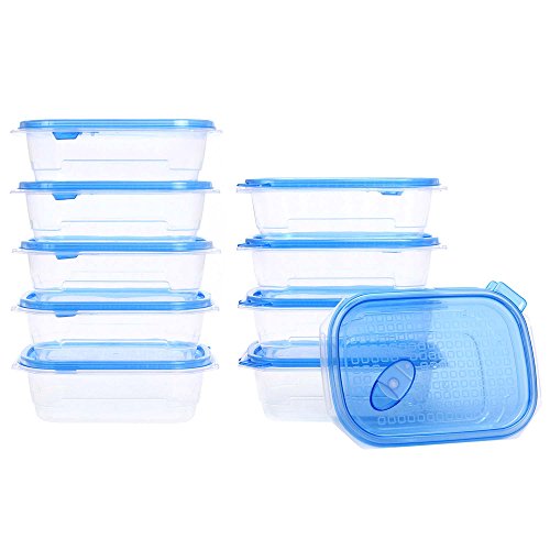 Recipiente para almacenar alimentos paquete de 10 con tapa hermética MyChoice Snap-On 750ml - A prueba de fugas y apto para su uso en el microondas, congelador y lavavajillas Recipiente para almacenar alimentos paquete de 10 con tapa hermética MyChoice Snap-On 750ml - A prueba de fugas y apto para su uso en el microondas, congelador y lavavajillas