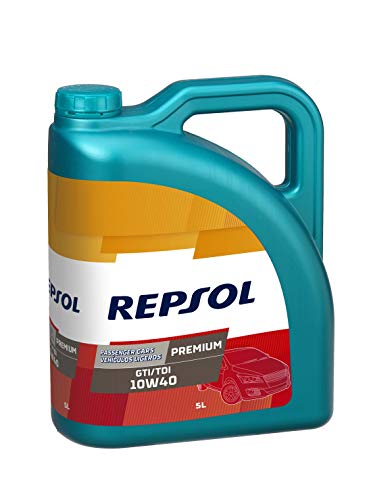 Repsol RP080X55 Premium Gti/Tdi 10W-40 Aceite de Motor para Coche, Multicolor, 5 L Repsol RP080X55 Premium Gti/Tdi 10W-40 Aceite de Motor para Coche, Multicolor, 5 L