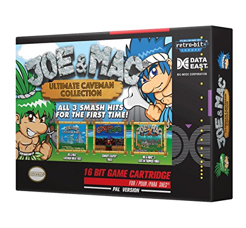 Retro-Bit Europe Joe and Mac Ultimate Caveman Collection PAL Version SNES Cartridge for Super NES (Nintendo Super NES) [Importación inglesa]