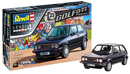 Revell 05694 12 Maqueta de 35 Years Volkswagen Golf GTI Tapicería en Escala 1: 24, Niveles 4