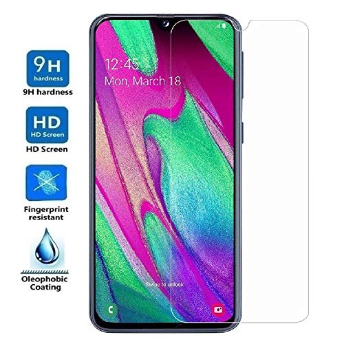 REY Protector de Pantalla para Samsung Galaxy A40, Cristal Vidrio Templado Premium