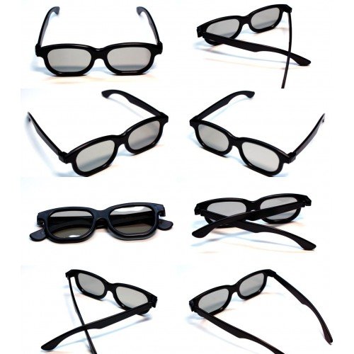 Rheme - Gafas 3D pasivas para televisores LG, Panasonic y Sony (10 unidades), color negro