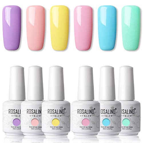 ROSALIND 15ml Esmaltes Semipermanentes de Uñas en Gel UV LED, kit de Esmalte de Uñas Nude 6pcs ROSALIND 15ml Esmaltes Semipermanentes de Uñas en Gel UV LED, kit de Esmalte de Uñas Nude 6pcs