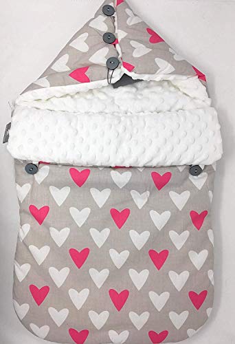 Saco capazo compatible para Bugaboo Bee - bugaboo camaleon de Cottonmoose (HECHO A MANO)- Danielstore (330-19-53) gris-fucsia)