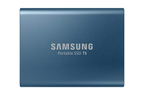 Samsung T5 500GB - Disco Estado Sólido SSD Externo (500 GB, USB), Color Azul (Ocean Blue)