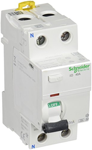 Schneider Electric Interruptor diferencial iID, 30 mA, 2P, 40 A, Clase A Si Schneider Electric Interruptor diferencial iID, 30 mA, 2P, 40 A, Clase A Si