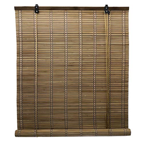 Solagua 6 Modelos 14 Medidas de estores de bambú Cortina de Madera persiana Enrollable (150 x 225 cm, Marrón) Solagua 6 Modelos 14 Medidas de estores de bambú Cortina de Madera persiana Enrollable (150 x 225 cm, Marrón)