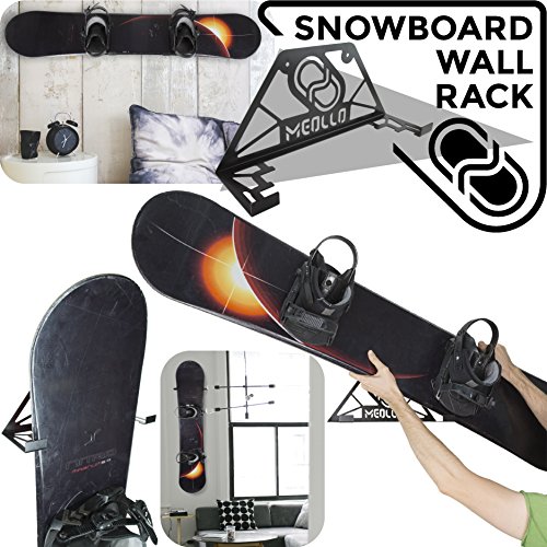 Soporte de pared para snowboard (100% Acero) (Negro) Soporte de pared para snowboard (100% Acero) (Negro)