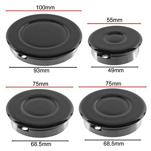 Spares2go Quemador De Gas Crown & Tapa De Quemador para Indesit Horno Cocina Encimera (Pequeño, 2 Medianos Y Grandes) Spares2go Quemador De Gas Crown & Tapa De Quemador para Indesit Horno Cocina Encimera (Pequeño, 2 Medianos Y Grandes)