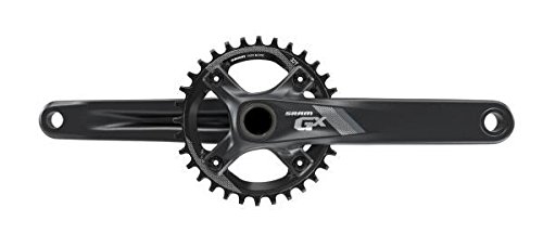 Sram MTB GX 1000 Fat Bike GXP 1 x 11 100 mm Spindle 170 with 30t X-Sync (GXP Cups Not Included) - Biela para Bicicletas, Color Negro