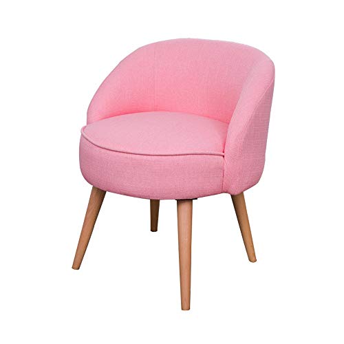 Tocador de mujer Inicio cómodo Silla decorativa con patas de madera maciza y tapizado amortiguador de asiento for salas de estar Dormitorios dormitorio Apartamento Para sala de estar o dormitorio