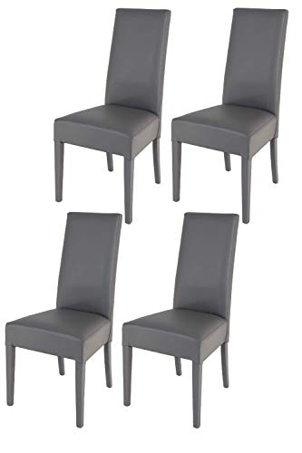 Tommychairs sillas de Elegancia y Design - Set de 4 Sillas Luisa para Cocina, Comedor, Bar y Restaurante con Estructura en Madera de Haya y Asiento tapizado en Polipiel Color Gris Oscuro Tommychairs sillas de Elegancia y Design - Set de 4 Sillas Luisa para Cocina, Comedor, Bar y Restaurante con Estructura en Madera de Haya y Asiento tapizado en Polipiel Color Gris Oscuro