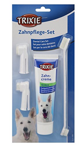Trixie Set Higiene Dental Perros - Pasta Dental Para Perros  Cepillos De Dientes Limpia Dientes Dentífrico Perros
