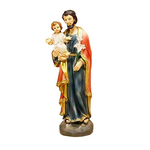 Trofeos Cadenas | San José con niño Jesús. Figura Religiosa, en Resina, de 20 cm