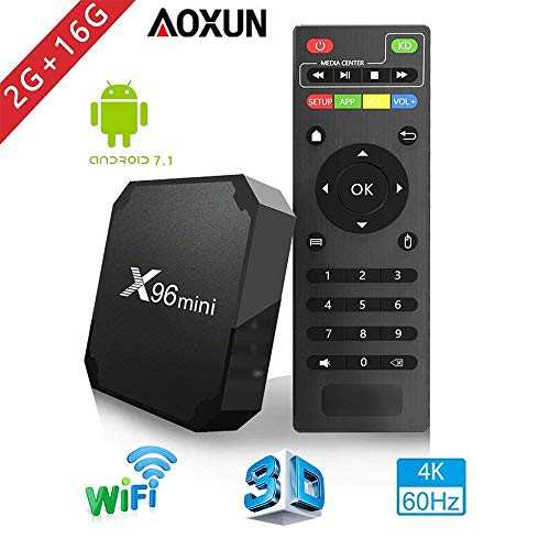 TV Box Android 9.0 - Aoxun X96 Mini Smart TV Box Amlogic Quad-Core, 2GB RAM & 16GB ROM, Video 4K UHD H.265, 2 Porte USB, HDMI, WiFi Web TV Box TV Box Android 9.0 - Aoxun X96 Mini Smart TV Box Amlogic Quad-Core, 2GB RAM & 16GB ROM, Video 4K UHD H.265, 2 Porte USB, HDMI, WiFi Web TV Box