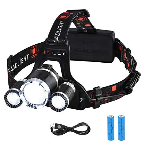 VicTsing Linterna Frontal Recargable LED Alta Potencia 6000 Lúmenes, Linterna Cabeza con 4 Modos, Automomía hasta 8H, Alcance de 500M, Impermeable IPX6 para Casco, Pesca, Bicicleta, Camping y Caza VicTsing Linterna Frontal Recargable LED Alta Potencia 6000 Lúmenes, Linterna Cabeza con 4 Modos, Automomía hasta 8H, Alcance de 500M, Impermeable IPX6 para Casco, Pesca, Bicicleta, Camping y Caza