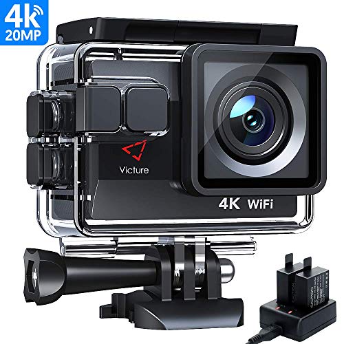 Victure AC800 Cámara Deportiva Wi-Fi 4K Ultra HD 20MP (Action Camera Acuatica de 40M con 2 Baterías y Cargador Externo, Funciones Anti-Shaking y Time Lapse) Victure AC800 Cámara Deportiva Wi-Fi 4K Ultra HD 20MP (Action Camera Acuatica de 40M con 2 Baterías y Cargador Externo, Funciones Anti-Shaking y Time Lapse)