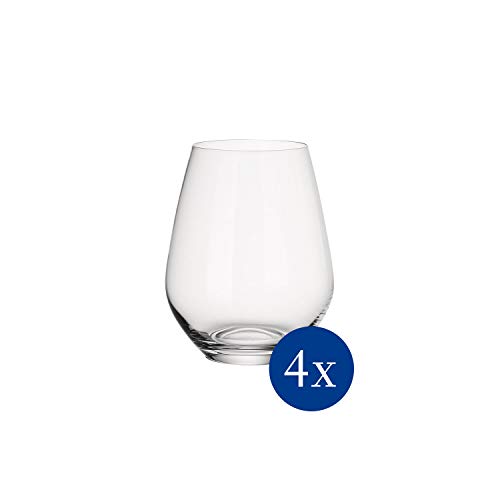 Villeroy & Boch Ovid Set de vasos de agua, 4 piezas, 420 ml, Cristal, Trasparente Villeroy & Boch Ovid Set de vasos de agua, 4 piezas, 420 ml, Cristal, Trasparente