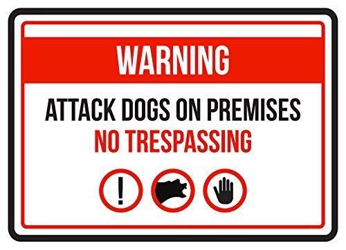 WENNUNA Divertidos Signos de Metal de Advertencia de Perros atacados en Locales no se Respira Negocio Comercial precaución Garaje casa Patio Valla de Aluminio Placa de Pared Arte
