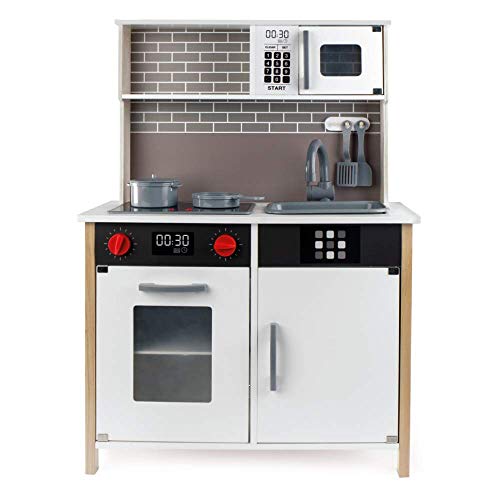 WOOMAX - Cocina de madera con accesorios, luz y sonido (ColorBaby 49026) WOOMAX - Cocina de madera con accesorios, luz y sonido (ColorBaby 49026)