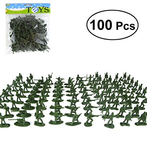 YeahiBaby Figuras de Soldados de Plástico Modelo Estático para Niños 100 Piezas (Color al Azar)