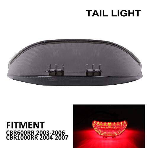 YSMOTO Faros Traseros LED para Motocicleta, Luces traseras integradas, Luces de Freno para Honda CBR600RR CBR 600RR 600 RR 2003-2006 CBR1000RR 1000RR 1000 2004-2007 Street Motorcycle YSMOTO Faros Traseros LED para Motocicleta, Luces traseras integradas, Luces de Freno para Honda CBR600RR CBR 600RR 600 RR 2003-2006 CBR1000RR 1000RR 1000 2004-2007 Street Motorcycle