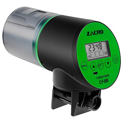 Zacro Comedero de Peces Automáticos,Digital Alimentador de Peces con Cargador USB,Pantalla LCD,se Sirve para ≤24mm Acuario,Pecera,Dispensador de Comida para Peces Zacro Comedero de Peces Automáticos,Digital Alimentador de Peces con Cargador USB,Pantalla LCD,se Sirve para ≤24mm Acuario,Pecera,Dispensador de Comida para Peces