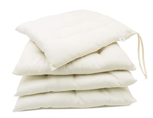 Zollner 4 cojines para silla, 40x40 cm, crema, en varios colores Zollner 4 cojines para silla, 40x40 cm, crema, en varios colores