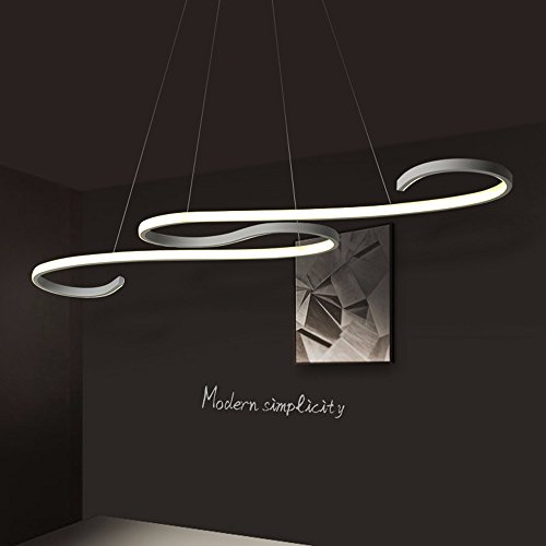 - Rivi - Moderna lámpara en suspensión con bombillas LED. Artículo artesanal, realizado en acrílico, perfecto para restaurantes, oficinas, salones, dormitorios, cafeterías y bares