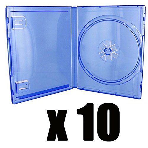10 cajas de repuesto para juegos de PlayStation 4, azul trasparente, se venden por 10 unidades 10 cajas de repuesto para juegos de PlayStation 4, azul trasparente, se venden por 10 unidades
