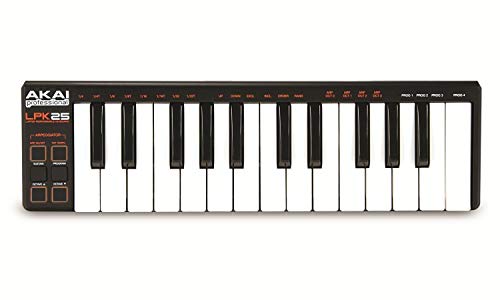 AKAI Professional LPK25 - Teclado controlador USB MIDI de 25 teclas para DAW e instrumentos virtuales en portátiles (Mac/PC) con software de edición incluido AKAI Professional LPK25 - Teclado controlador USB MIDI de 25 teclas para DAW e instrumentos virtuales en portátiles (Mac/PC) con software de edición incluido