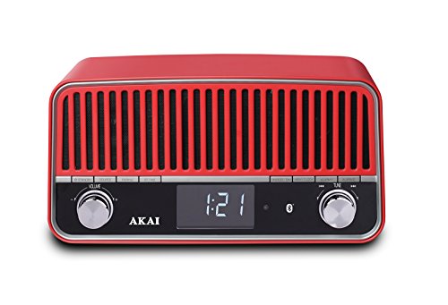 Akai Radio vintage Bluetooth APR500RD rojo