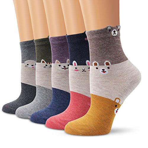 Ambielly calcetines de algodón calcetines térmicos Adulto Unisex Calcetines (5 Conejo del gato del perro) Ambielly calcetines de algodón calcetines térmicos Adulto Unisex Calcetines (5 Conejo del gato del perro)